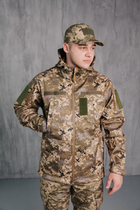 Водонепроницаемая Куртка Пиксель мужская тактическая Soft shell демисезонная (на молнии с капюшоном) 3XL - изображение 9