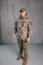 Куртка мужская Водонепроницаемая тактическая Soft shell мультикам (на молнии с капюшоном) Мультикам XL - изображение 4