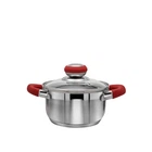 Кастрюля из нержавеющей стали Zauberg 1,3 л ZB-1,3 CR RED