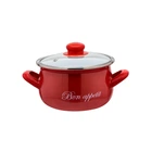 Кастрюля эмалированная Interos 2,1 л "Bon appetit" красный 2234С