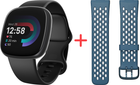 Smartwatch Fitbit Versa 4 + Sports Band Black/Graphite (FB523BKBK-EUBNDL) - obraz 1