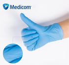 Перчатки нитриловые голубого цвета Medicom SafeTouch Advanced Slim Blue размер L, 100 шт - изображение 3