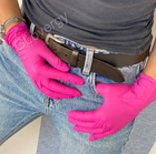 Рукавички нітрилові Medicom SafeTouch Advanced Magenta розмір M яскраво рожевого кольору 100 шт - зображення 2