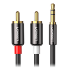 Кабель аудио Ugreen AV116 AUX 3.5 mm to 2RCA 3m Черный (10590)