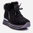 Zimowe sneakersy damskie na platformie ocieplane Jamarie 39 Czarne (5905677683264) - obraz 4