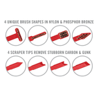 Набор щеток и скребков Real Avid Bolt Smart Brush®, набор для чистки оружия (AVSB01) - изображение 3