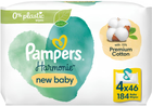 Chusteczki nawilżane Pampers Harmonie New Baby 4 x 46 szt (8006540815762) - obraz 1