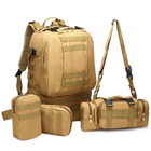 Тактический военный армейский рюкзак HardTime military 30 литров олива с подсумками - изображение 3