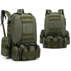 Тактический военный армейский рюкзак HardTime military 30 литров олива с подсумками - изображение 4