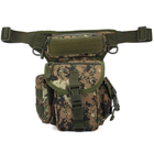 Тактическая сумка на бедро, на ногу, мужская, армейская Темный пиксель D3-0005-B2 - изображение 4