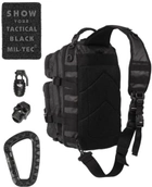 Рюкзак однолямковий Sturm Mil-Tec Tactical Black One Strap Assault Pack Large [019] Black (14059288) (2000980449576) - зображення 2