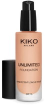 Podkład Kiko Milano Unlimited Foundation SPF 15 Neutral 95 trwały 30 ml (8025272649407)