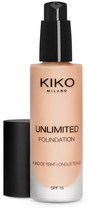 Podkład Kiko Milano Unlimited Foundation SPF 15 Neutral 60 trwały 30 ml (8025272913850)