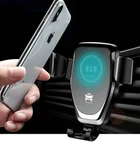 Тримач смартфона в авто з бездротовою зарядкою Holder HZ-HWC-1 для мобільного телефону Чорний/Black
