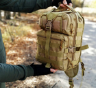 Однолямочный тактический рюкзак Tactic городской военные рюкзак 15 л Койот (ta15-coyote) - изображение 5