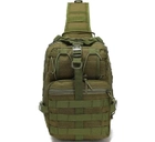 Однолямковий тактичний рюкзак Tactic міський військовий рюкзак 15 л Олива (ta15-olive) - зображення 6