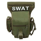 Военная набедренная сумка тактическая Swat армейская сумка на бедро, ногу Tactic штурмовая сумка поясная Олива (300-olive) - изображение 1