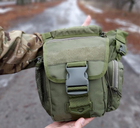 Универсальная тактическая сумка через плечо Tactic однолямочная военная сумка Олива (863-olive) - изображение 6