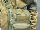 Універсальна тактична сумка на 20 л плечова військова сумка Tactic однолямкова сумка Олива (NB20-olive) - зображення 4
