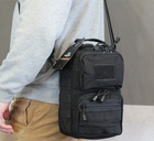 Тактическая сумка через плечо Tactic городская сумка наплечная Черный (9060-black) - изображение 2