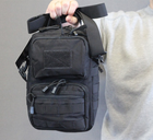 Тактическая сумка через плечо Tactic городская сумка наплечная Черный (9060-black) - изображение 6