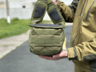 Універсальна тактична сумка на 20 л плечова військова сумка Tactic однолямкова сумка Олива (NB20-olive) - зображення 9
