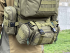 Тактический штурмовой рюкзак с подсумками Tactic военный рюкзак 55 литров Олива (1004-olive) - изображение 5