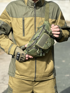 Военная поясная сумка тактическая Swat армейская сумка бананка Tactic штурмовая сумка поясная Олива (9010-olive) - изображение 4
