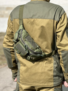 Военная поясная сумка тактическая Swat армейская сумка бананка Tactic штурмовая сумка поясная Олива (9010-olive) - изображение 5