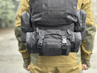 Тактический штурмовой рюкзак с подсумками Tactic военный рюкзак 55 литров Черный (1004-black) - изображение 5