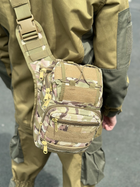 Універсальна тактична сумка на 20 л плечова військова сумка Tactic однолямкова сумка Мультикам (NB20-multicam) - зображення 6