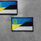 Шеврон на липучці прапор Україна та Естонія 5х8 см - зображення 6