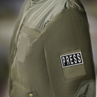 Шеврон нашивка на липучке для журналистов PRESS | ПРЕССА 5х9 см - изображение 6