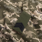Шеврон нашивка на липучці погон звання ЗСУ Сержант 5х10 см - зображення 3