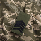 Шеврон нашивка на липучці погон звання ЗСУ Старший сержант 5х10 см - зображення 3