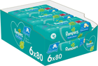 Вологі серветки Pampers Fresh Clean 6 x 80 шт (8006540174746) - зображення 1