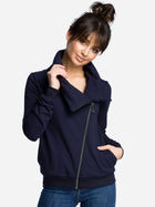Bluza damska rozpinana streetwear z kołnierzykiem BeWear B071 87022 2XL Granatowa (5903068409301) - obraz 2