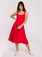 Sukienka letnia damska midi BeWear B218 1130303 M Czerwona (5903887654180) - obraz 3
