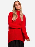 Sweter z golfem damski długi Made Of Emotion M468 S/M Czerwony (5903068452017) - obraz 1