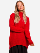 Sweter z golfem damski długi Made Of Emotion M468 S/M Czerwony (5903068452017)