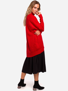 Sweter z golfem damski długi Made Of Emotion M468 S/M Czerwony (5903068452017) - obraz 4
