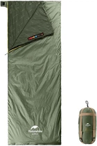 Спальник сверхлегкий Naturehike Summer LW180 NH21MSD09 левый нейлоновый, 15 °C, для летних походов и кемпинга XL Зеленый (6927595777961-L)