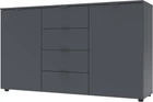 Комод Doros Рон 5 140 х 38 х 81 см 2 фасада 4 шухляды Графит (44900235)