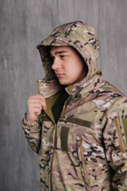 Куртка Soft shell мультикам мужская Водонепроницаемая тактическая на молнии с капюшоном 2XL - изображение 5