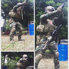 Страховочный тренчик с карабином для пистолета, страховочная резинка от потери оружия, Хаки - изображение 2