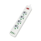 Фільтр мережі Voltronic 4 розетки EU 3 USB PD 2500 Вт 2 м 3х0,75 мм