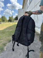Тактичний рюкзак штурмовий Tactic міський туристичний рюкзак військовий 35 літрів Чорний (A99-black) - зображення 7