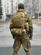 Тактический штурмовой рюкзак с подсумками Tactic военный рюкзак 55 литров Койот (1004-coyote) - изображение 5