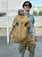 Тактичний рюкзак штурмовий Tactic військовий рюкзак 25 літрів міський рюкзак з відділом під гідратор койот (A57-807-coyote) - зображення 6