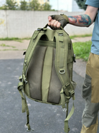 Тактичний рюкзак штурмовий Tactic військовий рюкзак 25 літрів міський рюкзак з відділом під гідратор Олива (A57-807-olive) - зображення 8